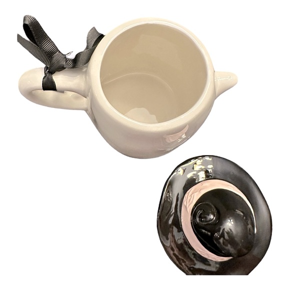 NWT Rae Dunn EEK! Halloween Ghost Mug With Witch Hat Lid NEW - Picture 3 of 5